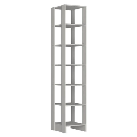 Estante Multiuso 6 Prateleiras Ey104 200x40 Cm Branco Novam