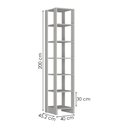 Ver imagem 3 de Estante Multiuso 6 Prateleiras Ey104 200x40 Cm Branco Novam