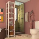 Ver imagem 2 de Estante Multiuso 6 Prateleiras Ey104 200x40 Cm Branco Novam