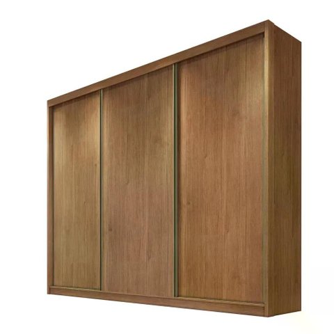 Guarda Roupa Arezzo 3 Portas 6 Gavetas Cor:cumaru