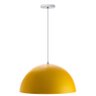Lustre Pendente Meia Lua 40cm Alumínio Amarelo/branco - 1