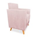 Ver imagem 5 de Poltrona de Amamentação com Puff Flavia Suede Rosa Bebê - Pallazio