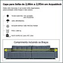 Ver imagem 3 de Capa de Sofá Retrátil 3 Lugares Impermeável até 2,95m:Grafite