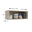 Ver imagem 3 de Armário Aéreo P/ Cozinha Maxxi G770 C/ 1 Porta C/ Vidro 80cm Canela - Kappesberg