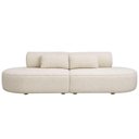 Ver imagem 4 de Sofá Orgânico Horizonte 4 Lugares 230cm Bouclé Off White - Nexta Casa