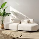 Ver imagem 3 de Sofá Orgânico Horizonte 4 Lugares 230cm Bouclé Off White - Nexta Casa