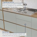 Ver imagem 4 de Cozinha Rainha 6 Peças 10 Portas Cristaleira com Rodapé Reflecta 100% MDF