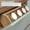 Ver imagem 6 de Cozinha Rainha 6 Peças 10 Portas Cristaleira com Rodapé Reflecta 100% MDF