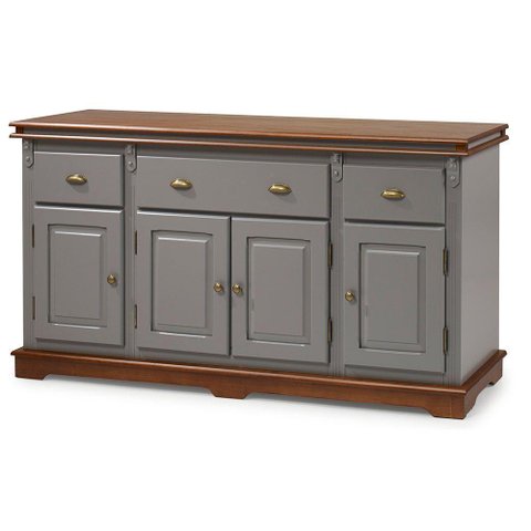 Balcão 4 Portas 2 Gavetas Manchester - M52048 Cor Laca - Cinza