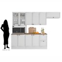 Ver imagem 3 de Cozinha Clássica Modulada com Nicho 5 Peças 270cm Unna Poliman Móveis