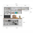 Ver imagem 2 de Cozinha Clássica Modulada com Nicho 5 Peças 270cm Unna Poliman Móveis