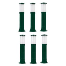 Poste Balizador Luminária Casa Sítio Jardim 35cm Verde Kit 6 - 1