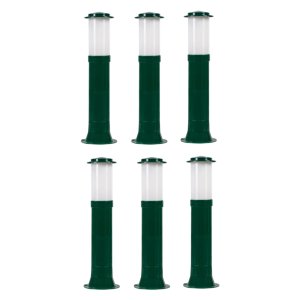 Poste Balizador Luminária Casa Sítio Jardim 35cm Verde Kit 6