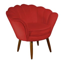 Poltrona Decorativa Pétala Vermelho - 1