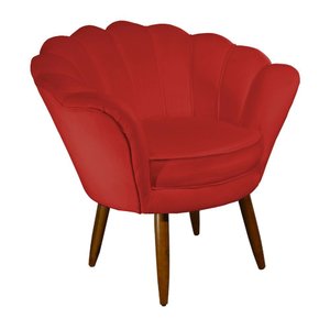 Poltrona Decorativa Pétala Vermelho