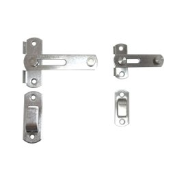 Trava 10cm Tranca de Porta Aço Inox Trinco Tarjeta Ferrolho - 8