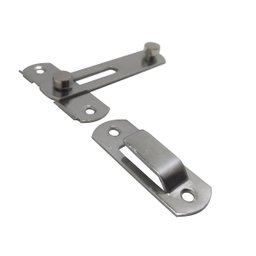 Trava 10cm Tranca de Porta Aço Inox Trinco Tarjeta Ferrolho - 5