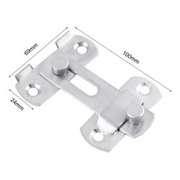 Trava 10cm Tranca de Porta Aço Inox Trinco Tarjeta Ferrolho - 2