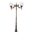 Ver imagem 1 de Poste Colonial Romano para Jardim Alumínio 02 Globo 2,20m