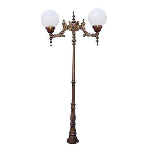 Poste Colonial Romano para Jardim Alumínio 02 Globo 2,20m