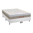 Ver imagem 1 de Cama Box Queen: Colchão Molas Bonnel Orthoflex Florença + Base CRC Courano Branco(158x198)