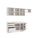 Ver imagem 4 de Armário de Cozinha Completa Garrafeiro 100% Mdf 260cm Branco Celeste Kappesberg