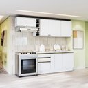Ver imagem 1 de Armário de Cozinha Completa Garrafeiro 100% Mdf 260cm Branco Celeste Kappesberg