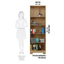 Ver imagem 3 de Armário Multiuso 2 Portas com Chave 100% Mdf Prisma Espresso Móveis