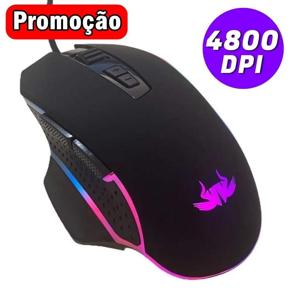 Knup Mouse Mouse Gamer 4800DPI 7 Botoes Led RGB Knup KP-MU006 KNUP IMPORTACAO M ...