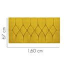 Ver imagem 2 de Painel Estofado Luxo Capitonê Istambul 160cm Queen Size para Cama Box Suede Amarelo - Gat Magazine