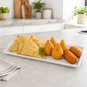Ver imagem 2 de Bandeja para Servir Retangular Melamina Branca Bolos Buffet