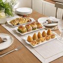Ver imagem 5 de Bandeja para Servir Retangular Melamina Branca Bolos Buffet