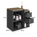 Ver imagem 6 de Gabinete para Banheiro Suspenso 60cm 1 Porta 2 Gavetas Bahamas BA2060GF Grafite - Art In Móveis