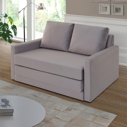 Sofá Simi 2 em 1 Sofá Cama Cinza Claro Estofama - 1