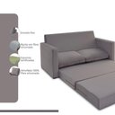 Ver imagem 3 de Sofá Simi 2 em 1 Sofá Cama Cinza Claro Estofama
