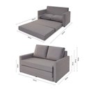 Ver imagem 2 de Sofá Simi 2 em 1 Sofá Cama Cinza Claro Estofama