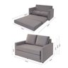 Sofá Simi 2 em 1 Sofá Cama Cinza Claro Estofama - 2