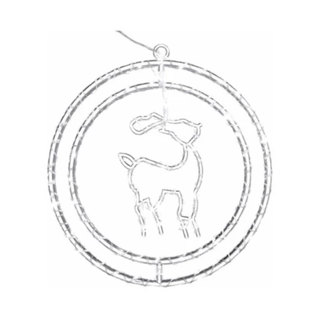Argola Dupla C/ Figura Rena 80 Leds Branco - Global