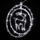 Ver imagem 3 de Argola Dupla C/ Figura Rena 80 Leds Branco - Global