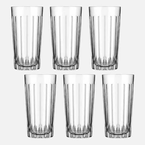 Copo Long Drink Madrid 395 ml Transparente Nadir - Kit com 6 Unidades