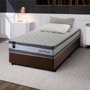Ver imagem 1 de Conjunto Cama Box Solteirão c/ Molas Ensacadas Alpine Marrom 96x203x65