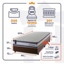 Ver imagem 4 de Conjunto Cama Box Solteirão c/ Molas Ensacadas Alpine Marrom 96x203x65