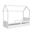 Ver imagem 6 de Conjunto Cama Infantil Montessoriana Casinha Completa com Colchão Branca - Completa