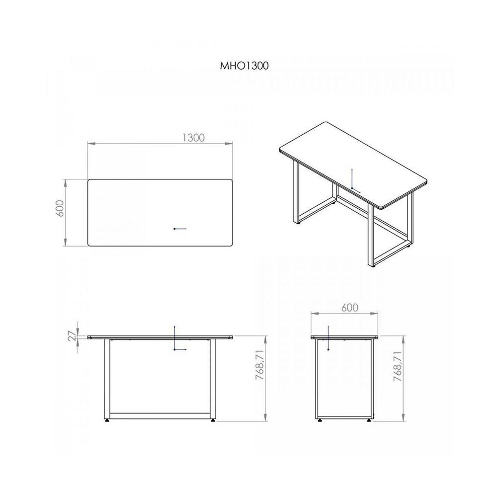 Mesa Office Hayonik Mho 1300 Carvalho Berlin 130cm - 5