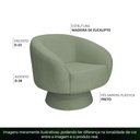 Ver imagem 4 de Poltrona Decorativa Liz Base Fixa Bouclé Verde Claro - Nexta Casa