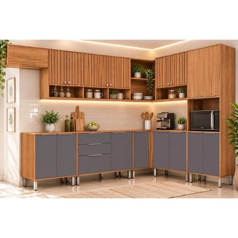 Cozinha Completa 10 Peças Divina C119 Cinamomo/Titanium MGM
