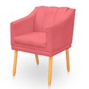 Ver imagem 4 de Kit Poltrona Cadeira para Sala Confortável e Moderna Mila Suede