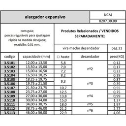 Ferramenta Alargador Expansivo 12,0 a 13,5mm - 2