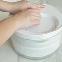 Ver imagem 5 de 2 Secadores de Saladas ou 5,5l Branco Centrifuga Legumes Clear Fresh com Escorredor