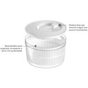 Ver imagem 3 de 2 Secadores de Saladas ou 5,5l Branco Centrifuga Legumes Clear Fresh com Escorredor
